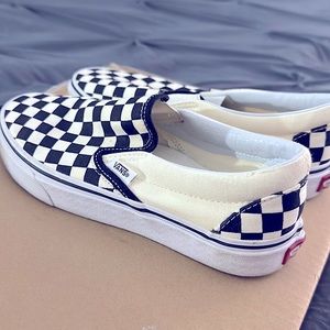 VANS Classic Slip-On Checkerboard Black/White Size 7 in Women’s Size 5.5 in Men